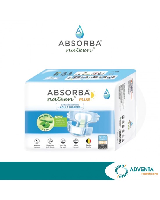 Absorba - Nateen Plus Adult Diaper (10pcs/bag) - Absorba