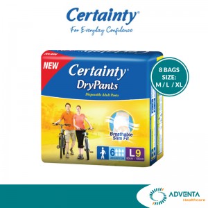 Certainty - DryPants Diaper, M/L/XL (8bags/Ctn) Certainty - DryPants Diaper, M/L/XL (8bags/Ctn)