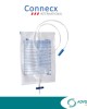 Connecx - Urine Bag Transparent, 2000ml (T valve), Without Sample Port, Sterile, PE Packing (10pcs/pack)