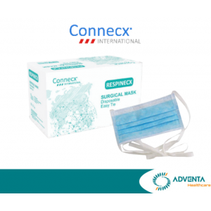 Connecx - 3 Ply surgical face mask with ties 50pcs/box