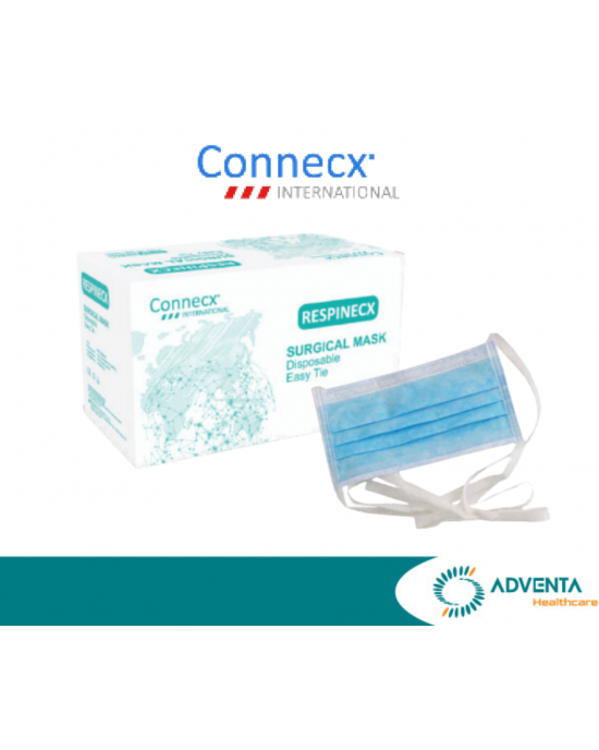 Connecx - 3 Ply surgical face mask with ties 50pcs/box