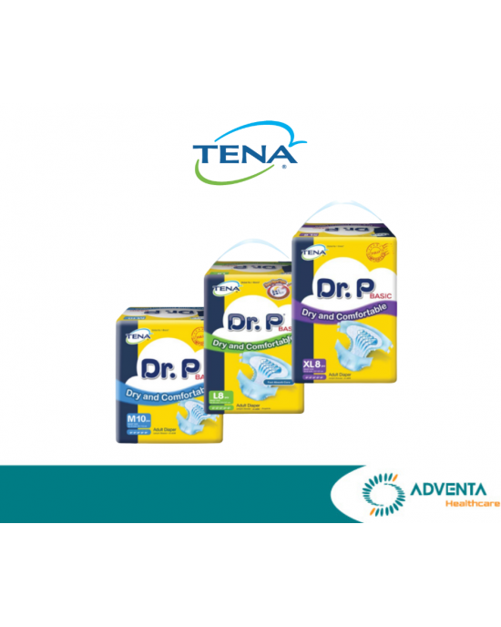 TENA - Dr.P Basic M,L,XL (12 bags/ctn)