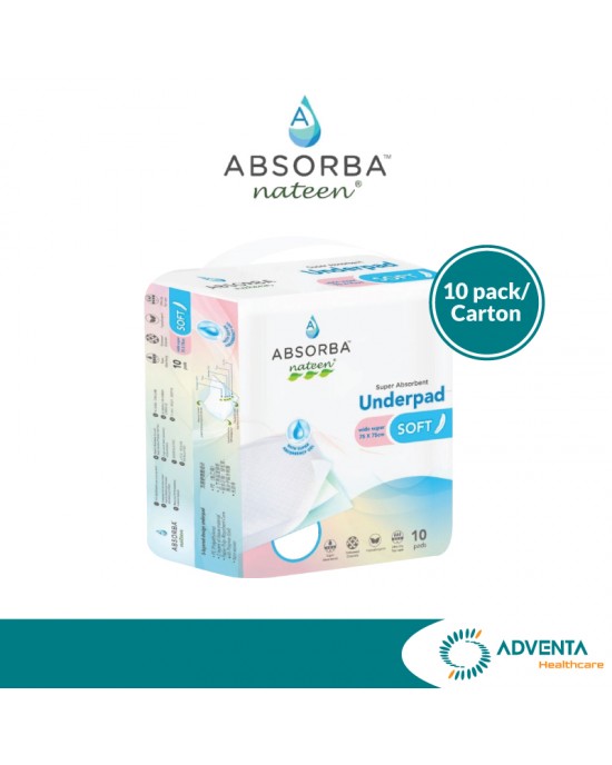 Absorba - Nateen Soft Underpads 75cmx75cm (10pcs/pack) - Absorba