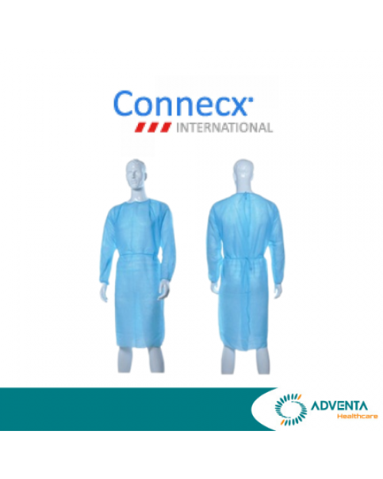 Connecx - Isomecx Isolation Gown, With Cuff, Water Repellent, PP+PE, 42gsm (10pcs/pack) - Connecx