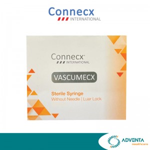 Connecx - Vascumecx  3-Part disposable syringe, Luer lock,without needle,Nature Gasket,Blister packing Connecx - Vascumecx  3-Part disposable syringe, Luer lock,without needle,Nature Gasket,Blister packing