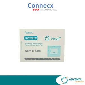 Connecx - Self Adhesive Wound Dressing, Non Woven Island Dressing, 6x7cm (Pad 3x4cm) Connecx - Self Adhesive Wound Dressing, Non Woven Island Dressing, 6x7cm (Pad 3x4cm)