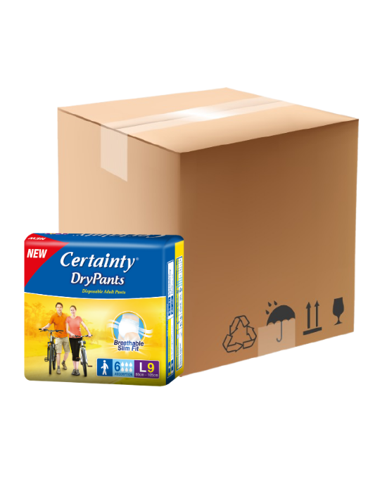 Certainty - DryPants Diaper, M/L/XL (8bags/Ctn) - Certainty