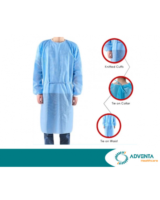 Connecx - Isomecx Isolation Gown, With Cuff, Water Repellent, PP+PE, 42gsm (10pcs/pack) - Connecx