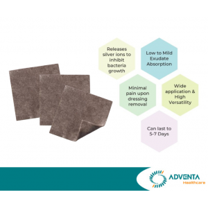 Connecx - Oxymecx Silver Alginate Dressing Size : 10cm x 10cm (10pcs/box)