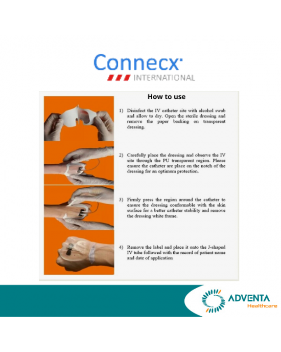 Connecx - Oxymecx Intravenous (I.V.) Frame Dressing (100pcs/box) - 