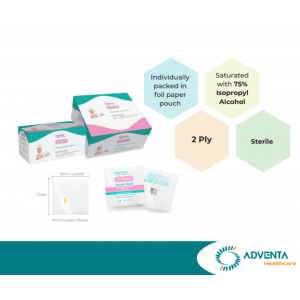 Connecx - Sofpad Alcohol Swab, 2 ply, 75%  Isopropyl Alcohol - Size : 60mm x 30mm 